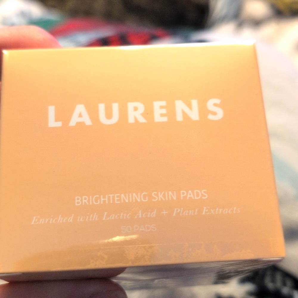 Laurens Brightening Skin Pads with Lactic Acids & Plant Extracts NIB NEW IN